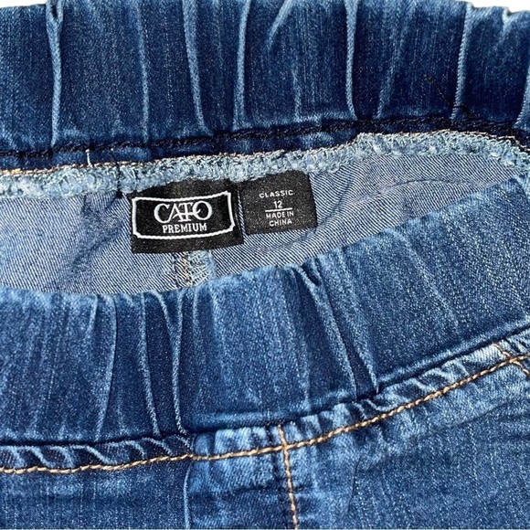 CATO Premium Women's Classic Jeans Size 12 Skinny with Elastic Waist - Picture 3 of 4
